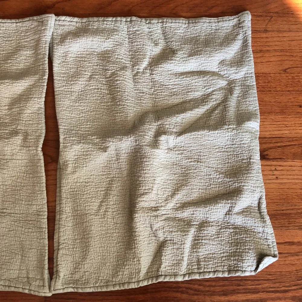 West Elm 100% cotton gray pillow shams